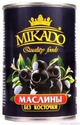 Маслины черные б/к 300мл ж/б *12 MIKADO